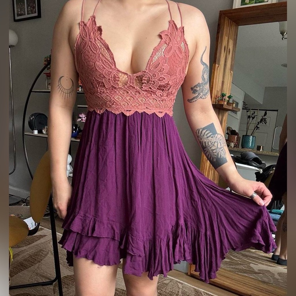 Free People Adella Frilled Chemise